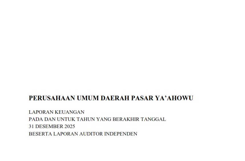 Informasi Laporan Keuangan BUMD Tahun Anggaran 2025