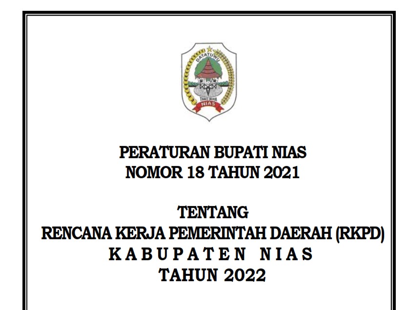 Informasi Ringkasan Dokumen RKPD Tahun 2022