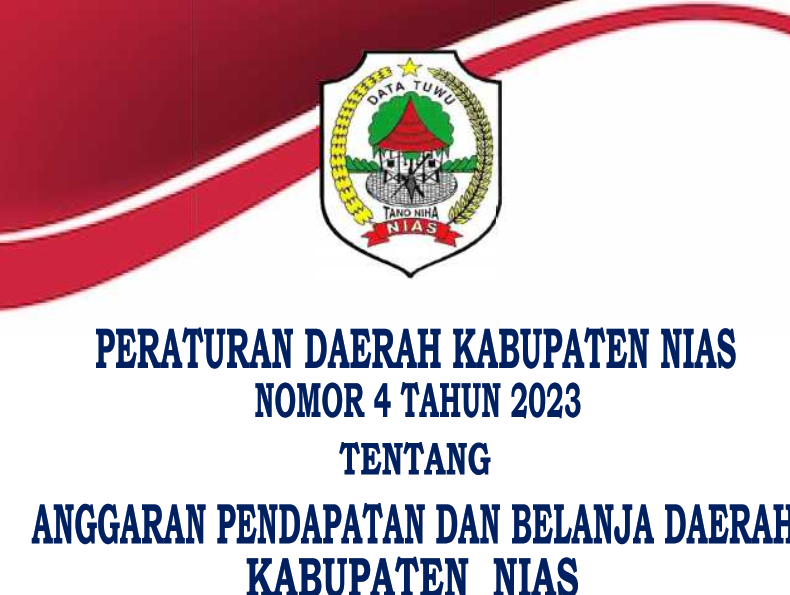 Informasi Peraturan Daerah Kabupaten Nias Nomor 4 Tahun 2023 Tentang APBD Kabupaten Nias Tahun 2024