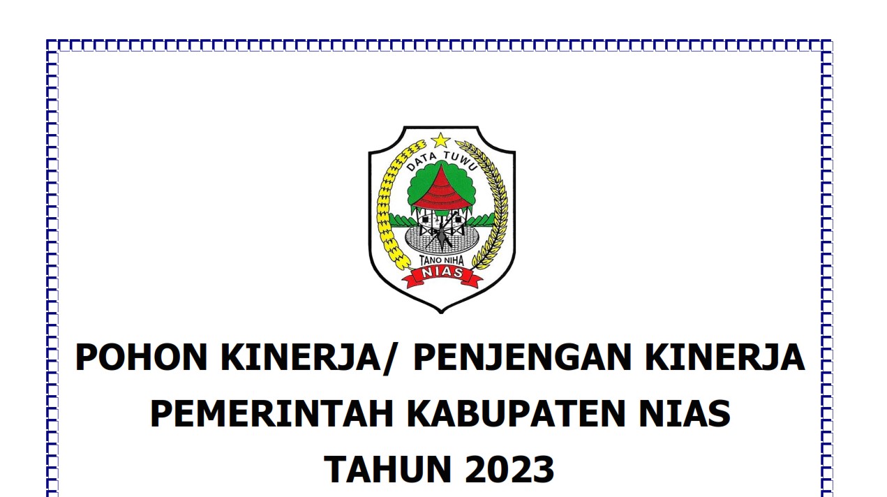 Pohon Kinerja Pemerintah Kabupaten Nias Tahun 2023