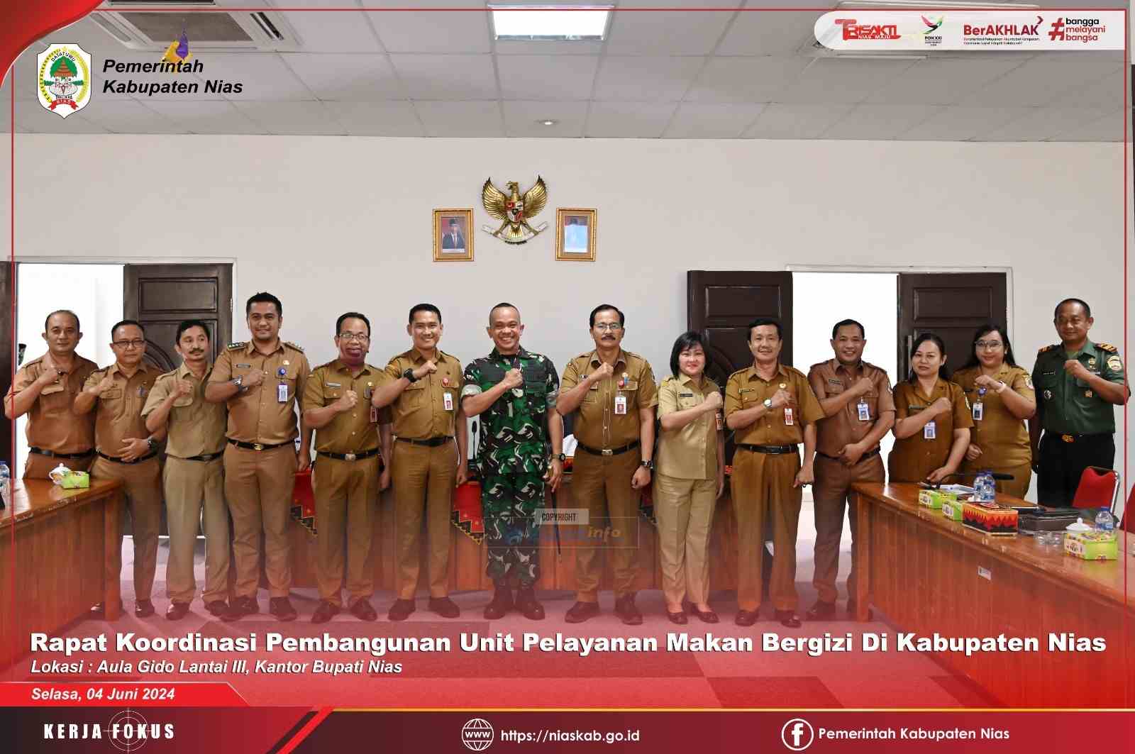 RAPAT KOORDINASI PEMBANGUNAN UNIT PELAYANAN MAKAN BERGIZI DI KABUPATEN NIAS