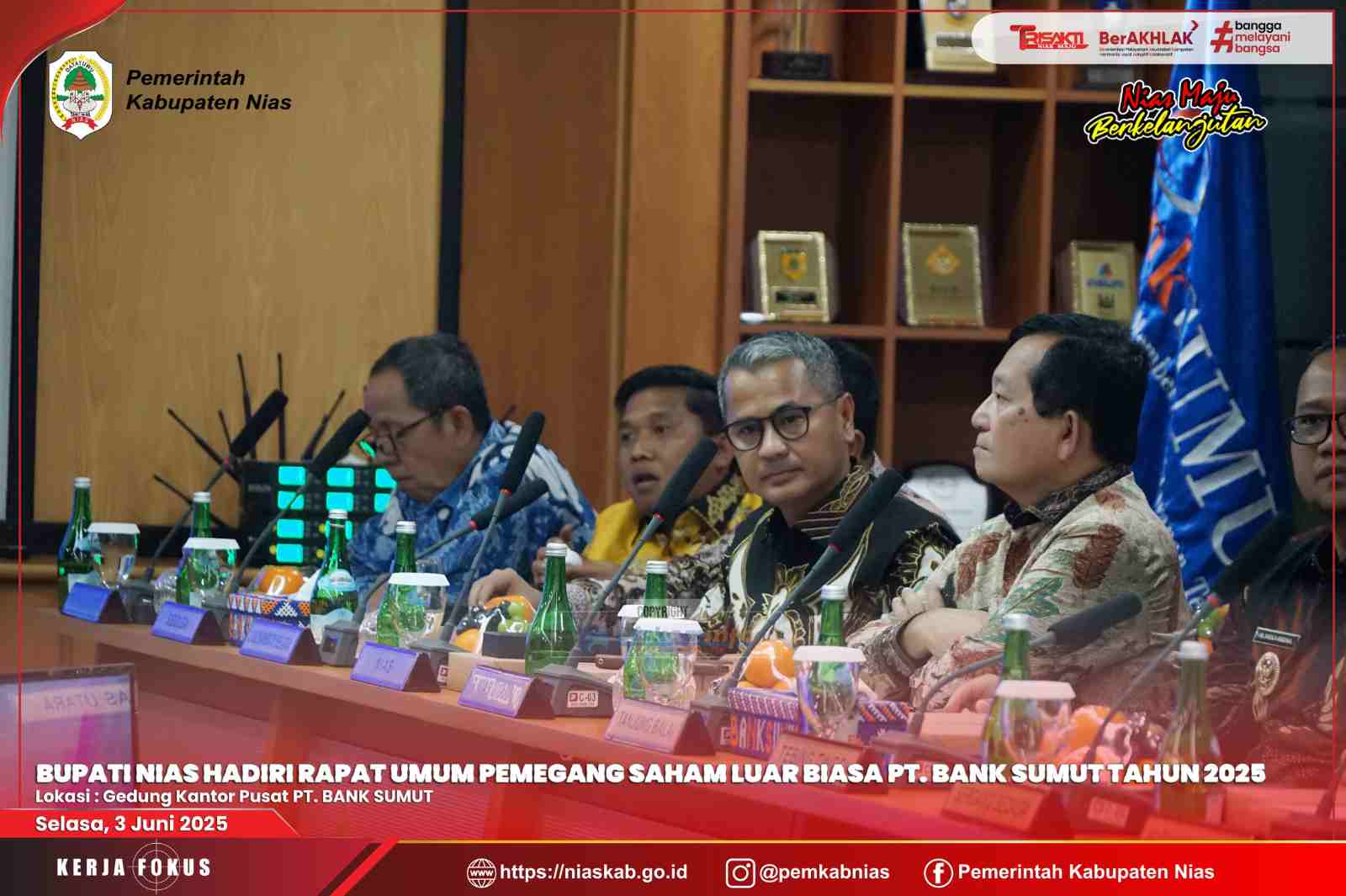 BUPATI NIAS HADIRI RAPAT UMUM PEMEGANG SAHAM (RUPS) LUAR BIASA PT. BANK SUMUT