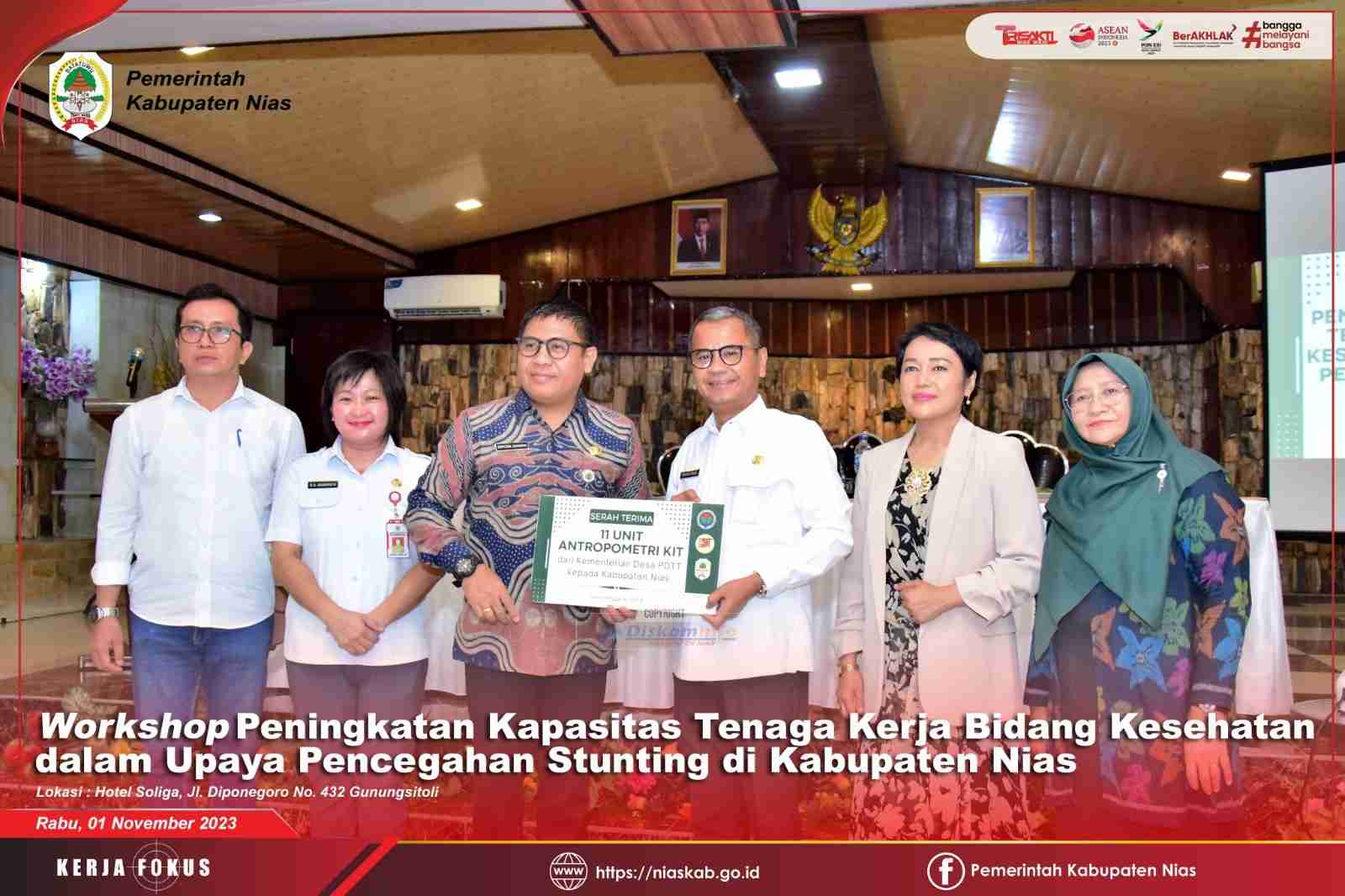 WORKSHOP PENINGKATAN KAPASITAS TENAGA KERJA BIDANG KESEHATAN DALAM UPAYA PENCEGAHAN STUNTING DI KABUPATEN NIAS