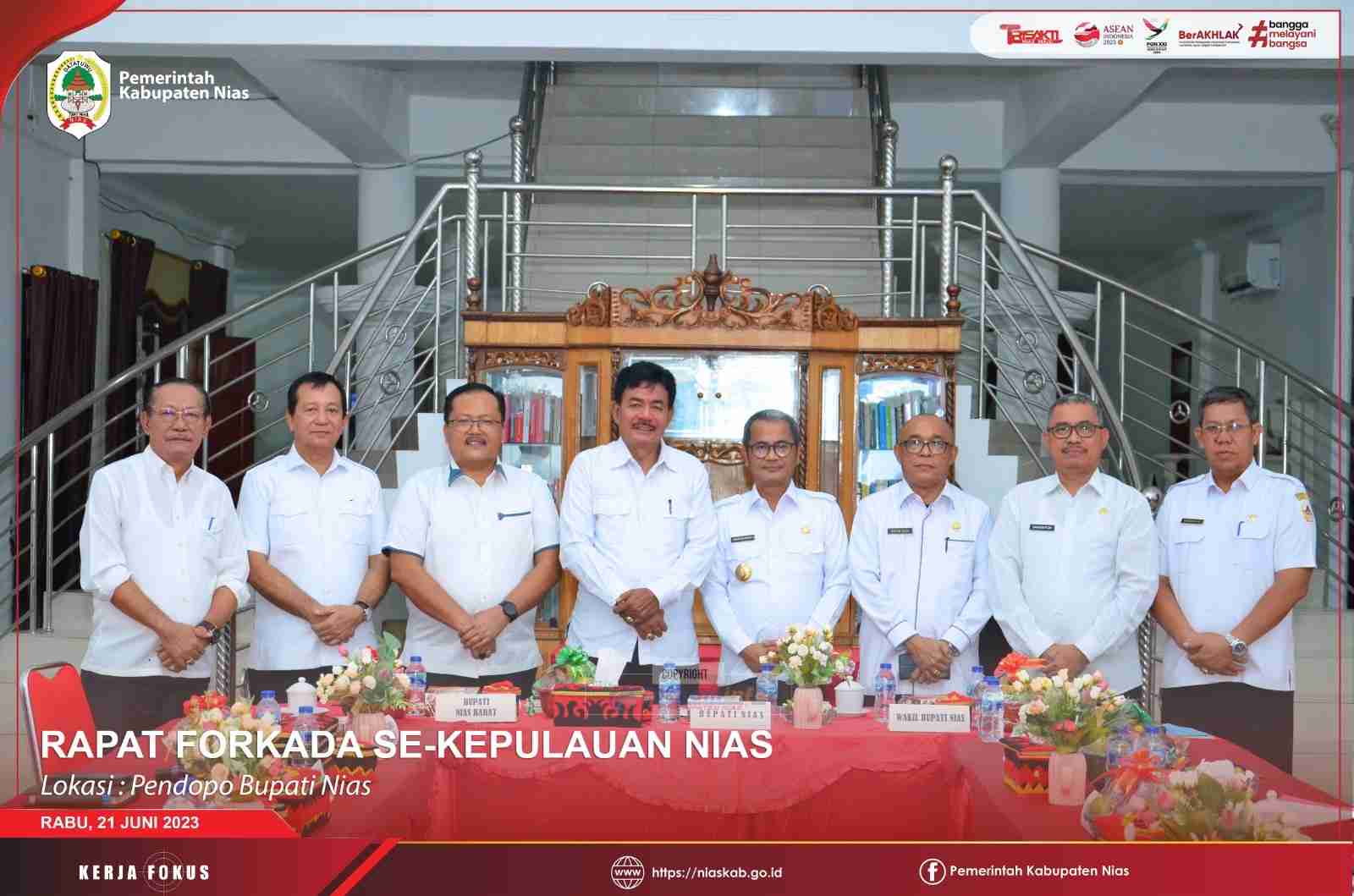 BUPATI NIAS PIMPIN RAPAT FORKADA SE-KEPULAUAN NIAS TAHUN 2023