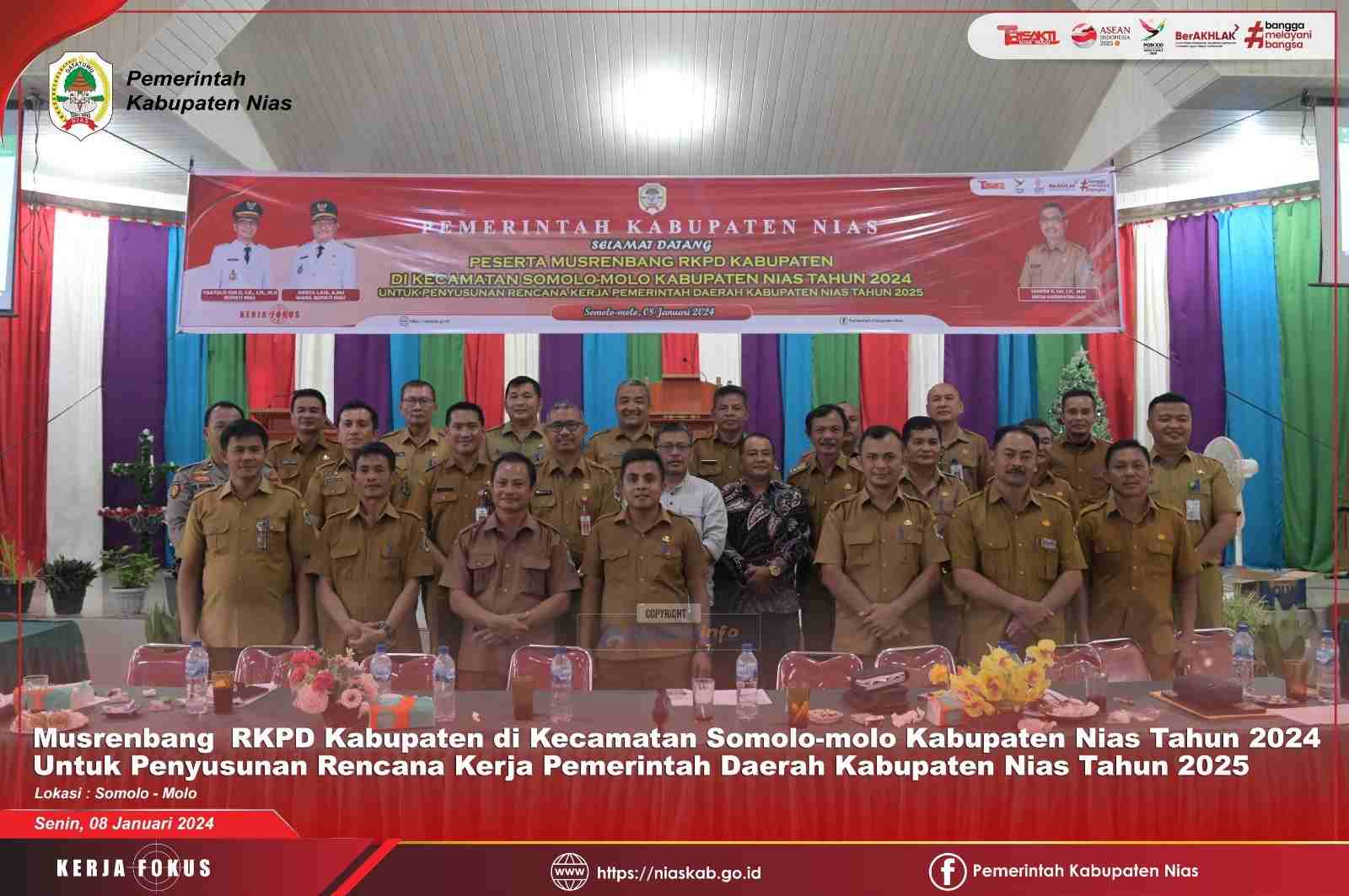 SEKDA KABUPATEN NIAS BUKA SECARA RESMI MUSRENBANG PENYUSUNAN RKPD TAHUN 2025 KECAMATAN SOMOLO-MOLO