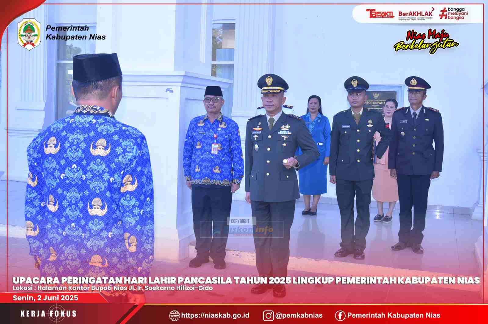 PEMERINTAH KABUPATEN NIAS GELAR UPACARA PERINGATAN HARI LAHIR PANCASILA TAHUN 2025