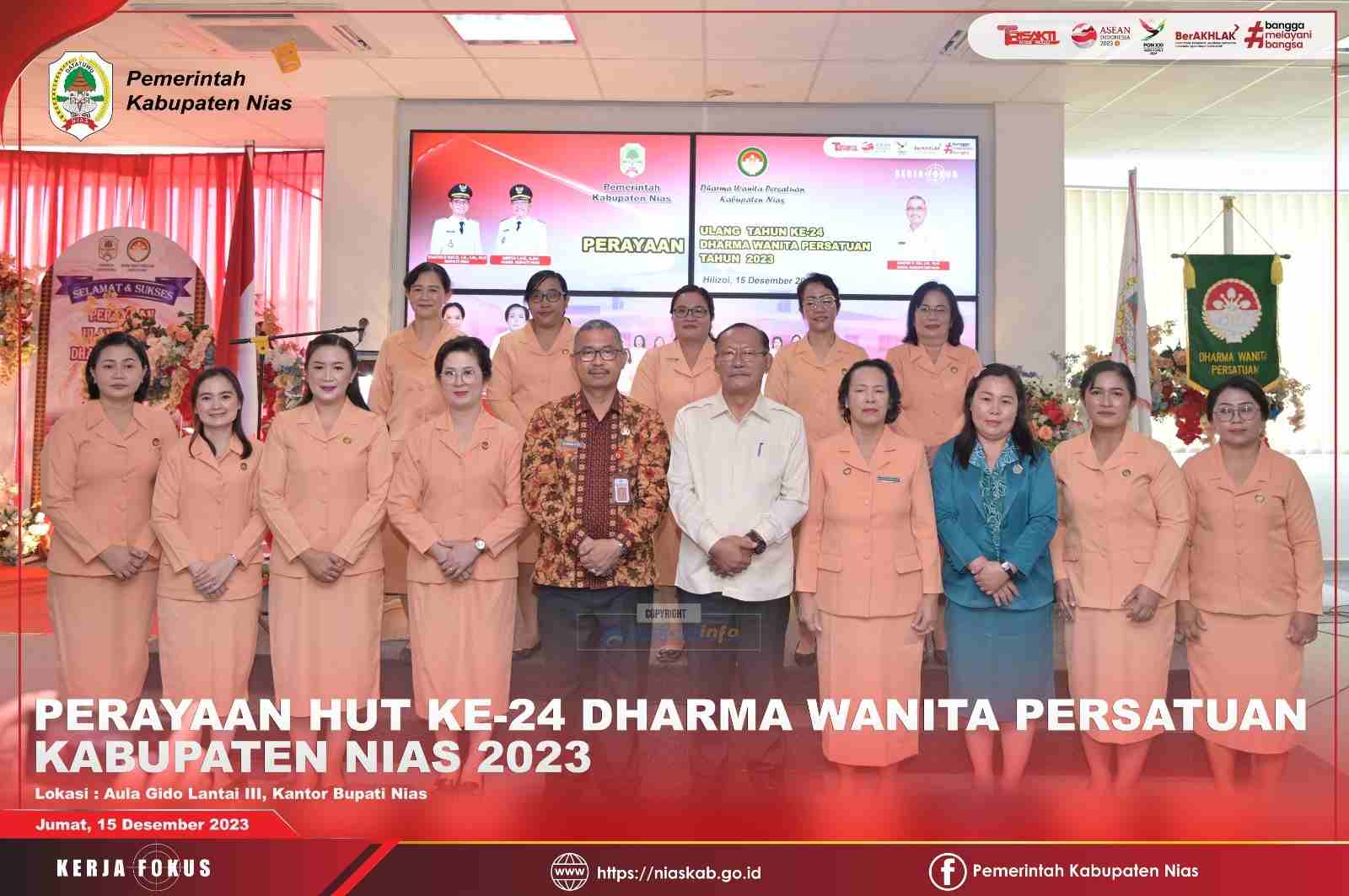 PERAYAAN HARI ULANG TAHUN KE 24 DHARMA WANITA PERSATUAN KABUPATEN NIAS TAHUN 2023