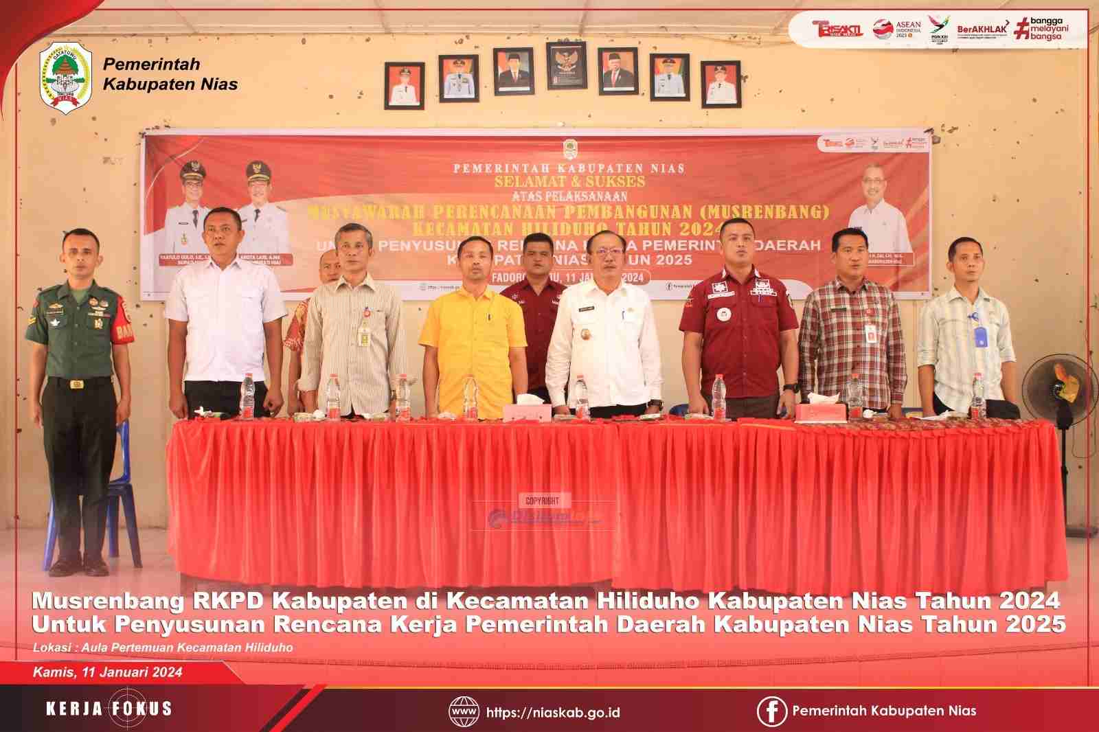 WAKIL BUPATI NIAS BUKA SECARA RESMI MUSRENBANG PENYUSUNAN RKPD TAHUN 2025 KECAMATAN HILIDUHO 