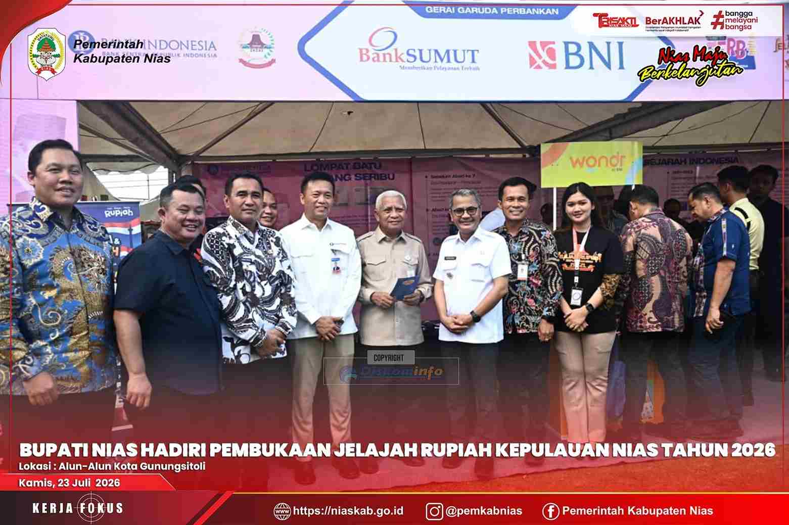BUPATI NIAS HADIRI PEMBUKAAN JELAJAH RUPIAH KEPULAUAN NIAS TAHUN 2026