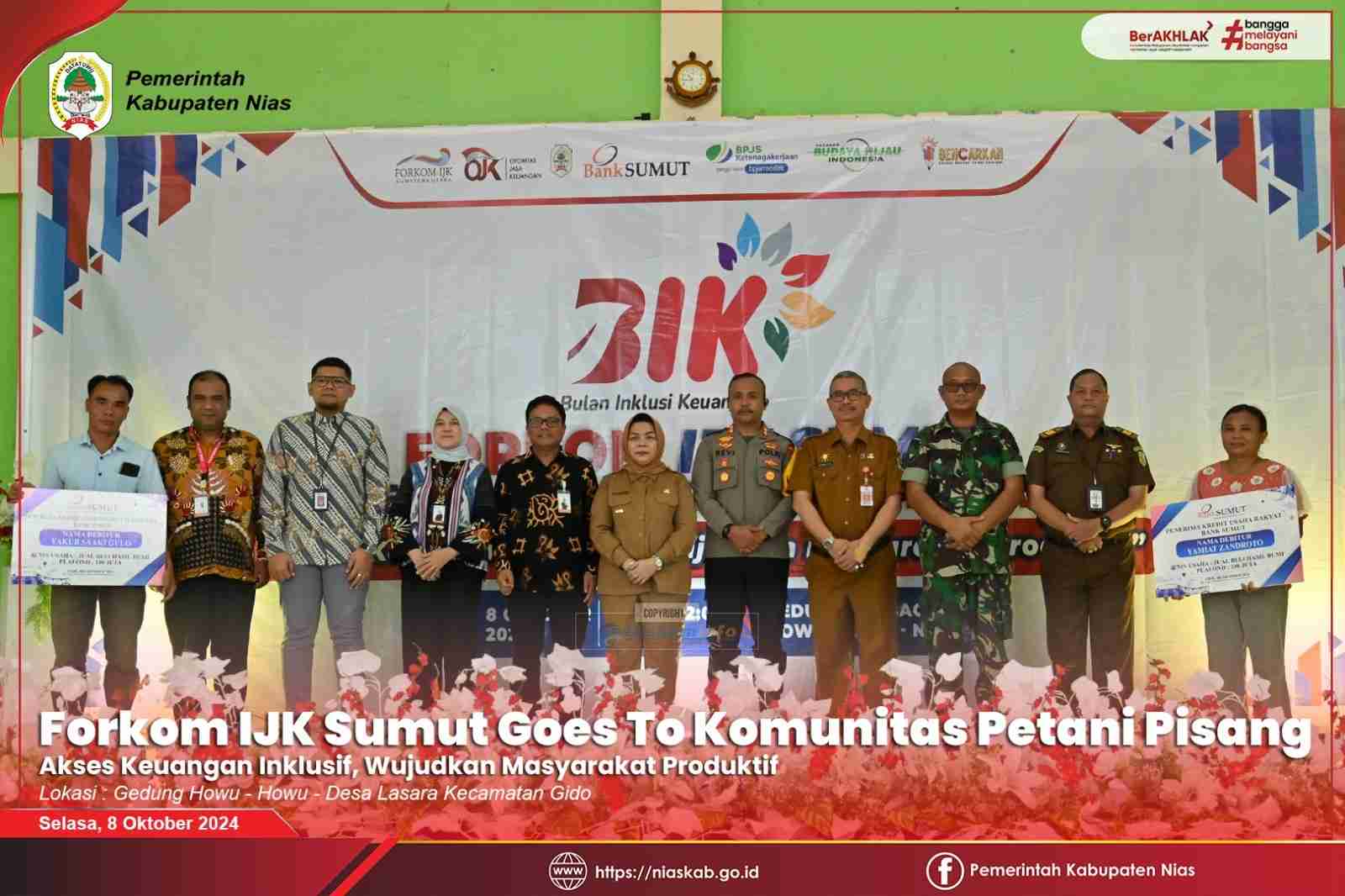 FORUM KOMUNIKASI IJK SUMATERA UTARA GELAR KEGIATAN BULAN INKLUSI KEUANGAN DI KABUPATEN NIAS TAHUN 2024