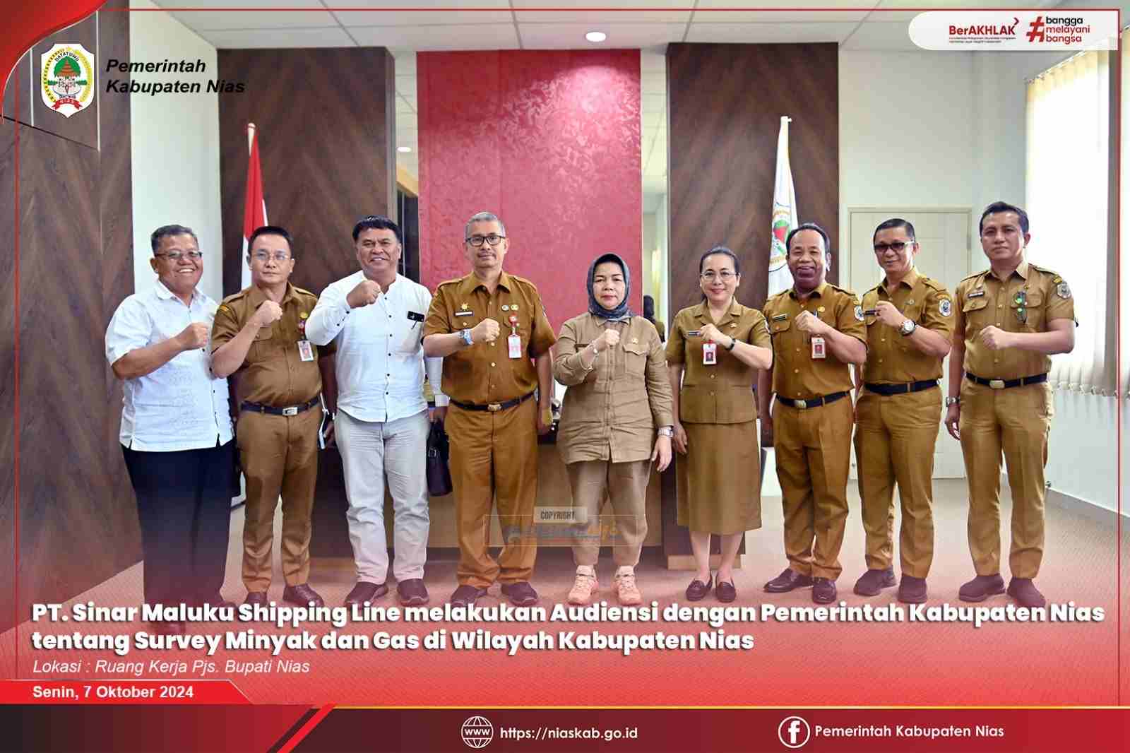 PT. SINAR MALUKU SHIPPING LINE AUDIENSI DENGAN PEMERINTAH KABUPATEN NIAS TERKAIT KEADAAN MIGAS DI KABUPATEN NIAS