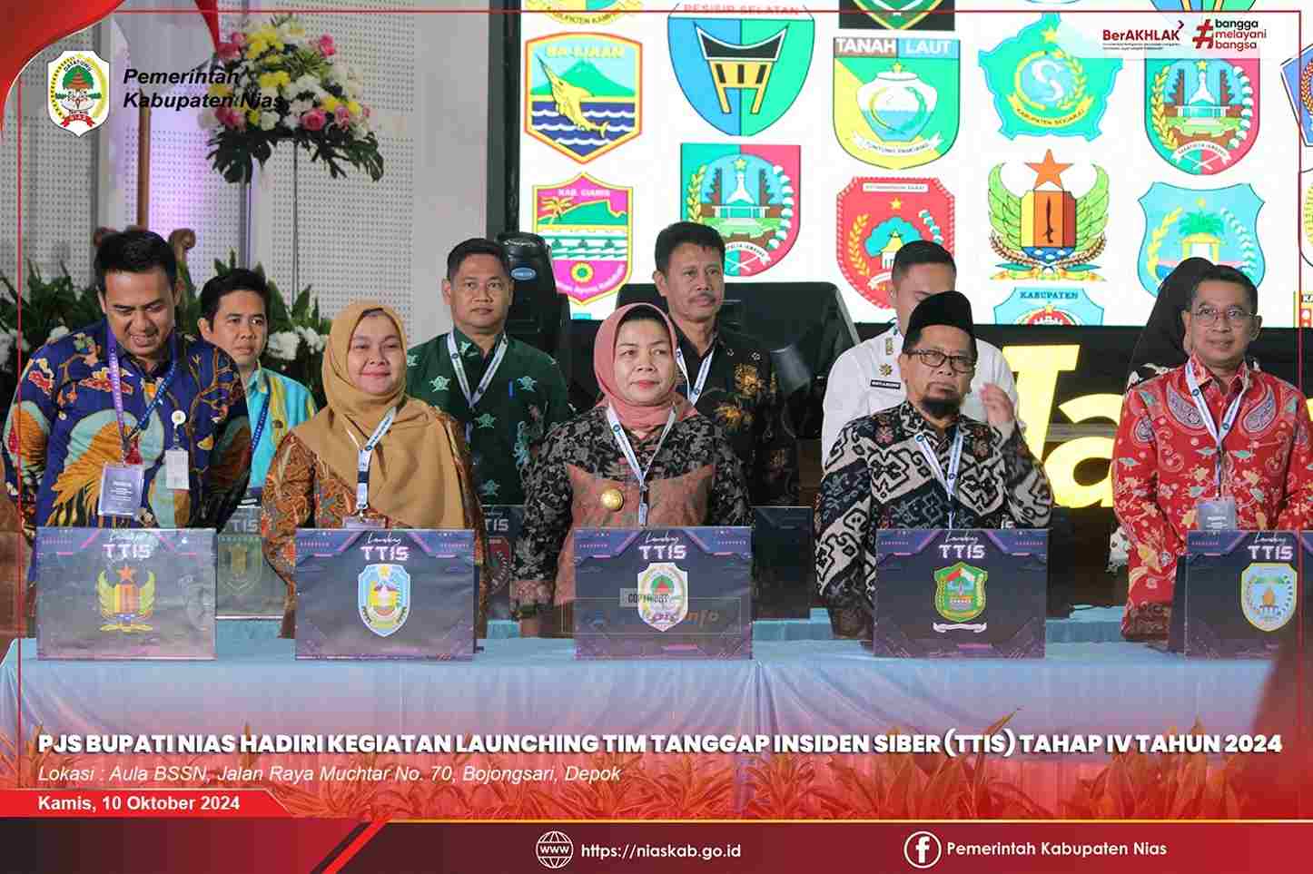 PJS BUPATI NIAS HADIRI KEGIATAN LAUNCHING TIM TANGGAP INSIDEN SIBER (TTIS) TAHAP IV TAHUN 2024