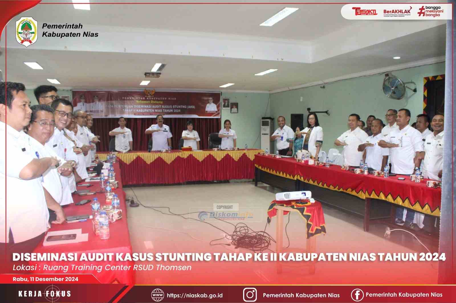 DISEMINASI AUDIT KASUS STUNTING TAHAP II (KEDUA) TAHUN 2024 KABUPATEN NIAS TAHUN 2024