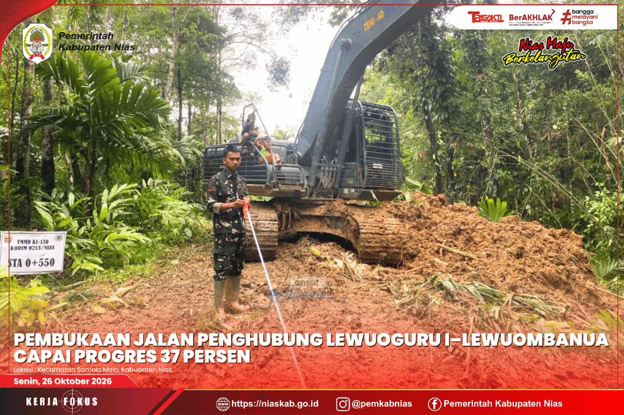 Pembukaan Jalan Penghubung Lewuoguru I–Lewuombanua Capai Progres 37 Persen