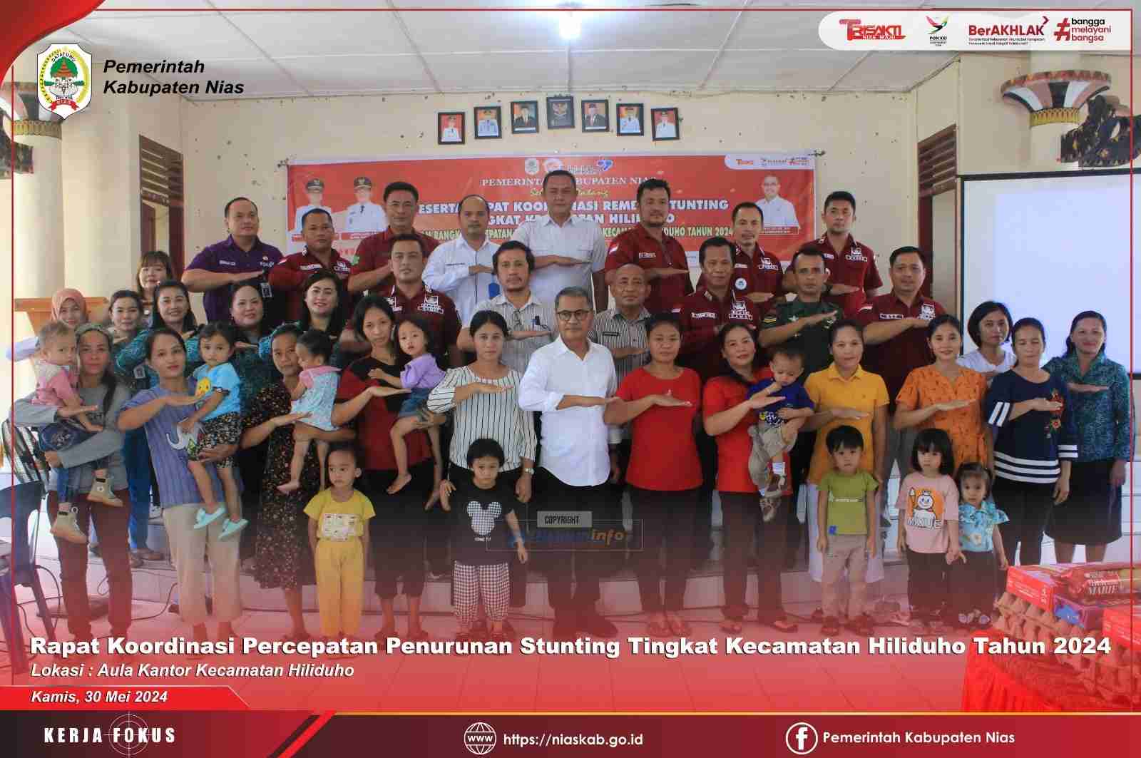 RAPAT KOORDINASI DAN REMBUK STUNTING TINGKAT KECAMATAN HILIDUHO KABUPATEN NIAS TAHUN 2024