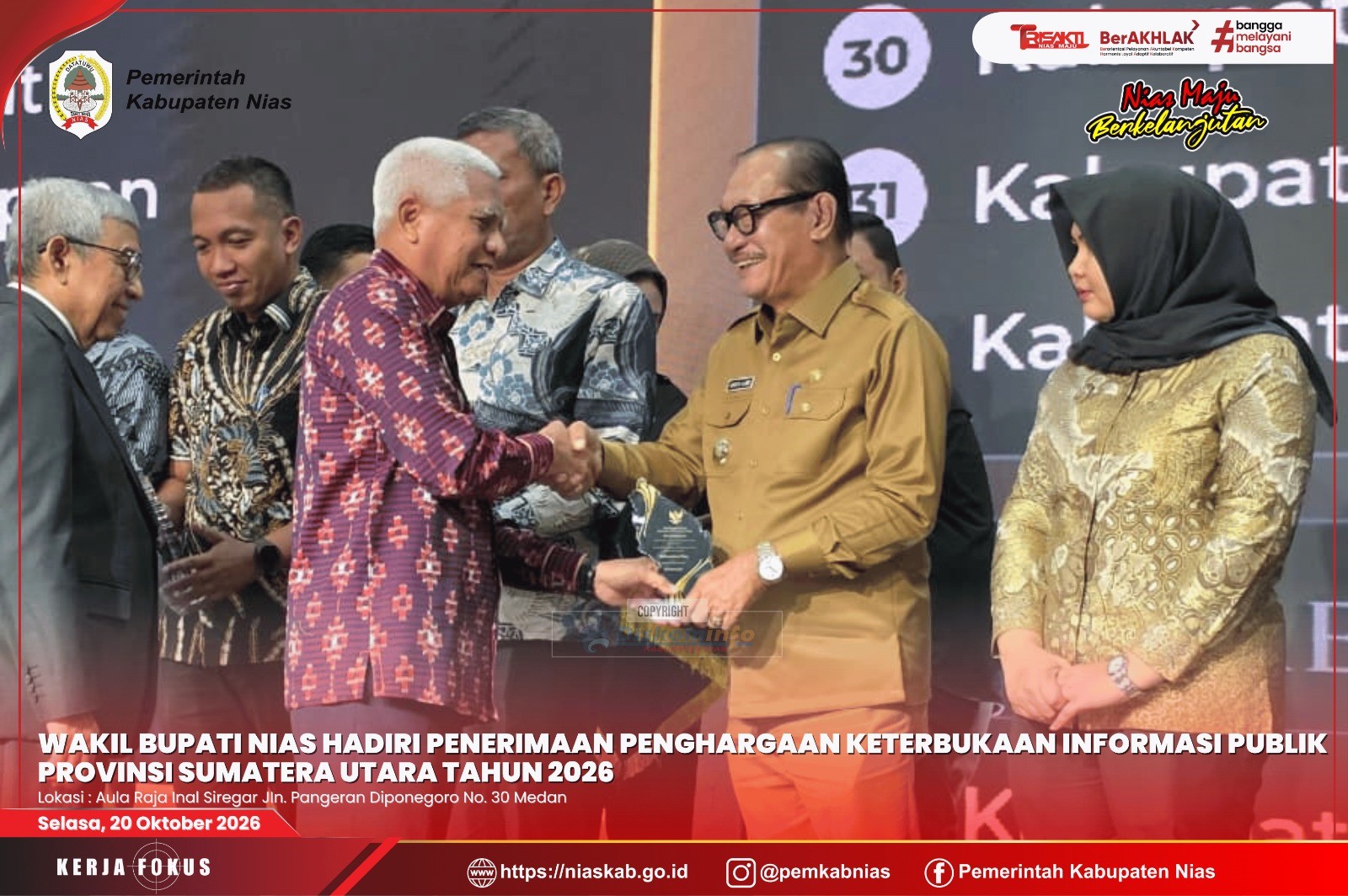 PEMERINTAH KABUPATEN NIAS RAIH PENGHARGAAN KETERBUKAAN INFORMASI PUBLIK TAHUN 2026 DENGAN KUALIFIKASI INFORMATIF