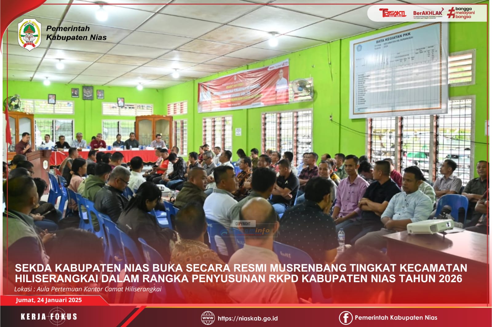 SEKDA KABUPATEN NIAS BUKA SECARA RESMI MUSRENBANG TINGKAT KECAMATAN HILISERANGKAI DALAM RANGKA PENYUSUNAN RKPD KABUPATEN NIAS TAHUN 2026